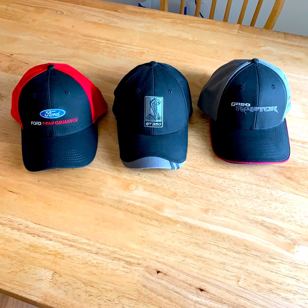 Set of 3 Ford Baseball Hats! Ford Performance, Ford GT350, Ford F150 Raptor